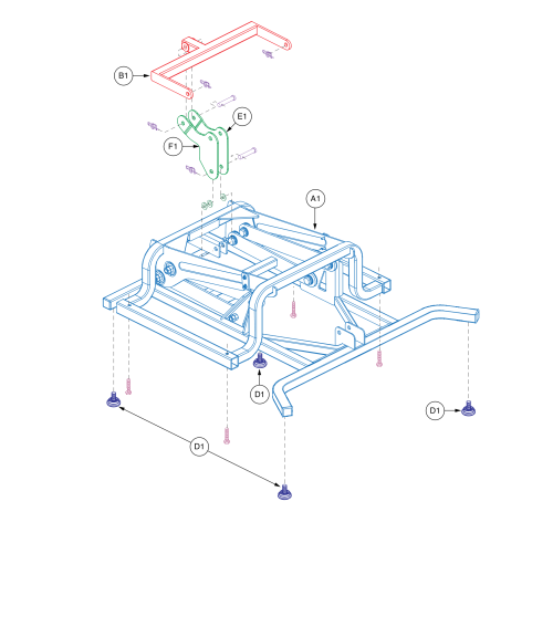 Lift Frame Assembly parts diagram