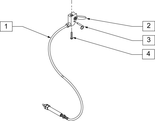 Tilt Handle & Cable (ped) For Height Adj Backrest parts diagram