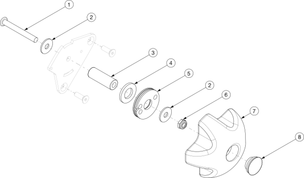 Tyke Tilt Knob Mechanism parts diagram