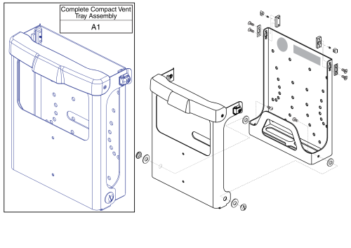 Compact Vent Tray Assembly parts diagram