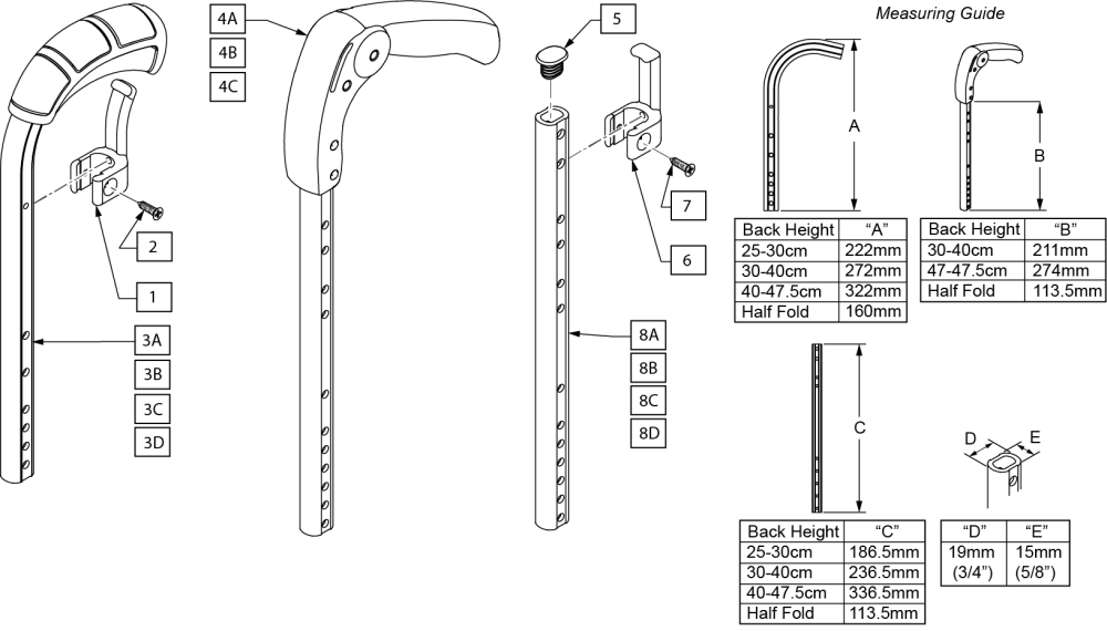 Push Handles parts diagram
