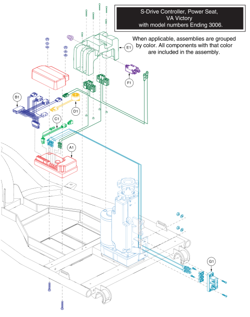 S-drive Controller, Va Victory, With Power Seat, For Models Ending In 3006. parts diagram