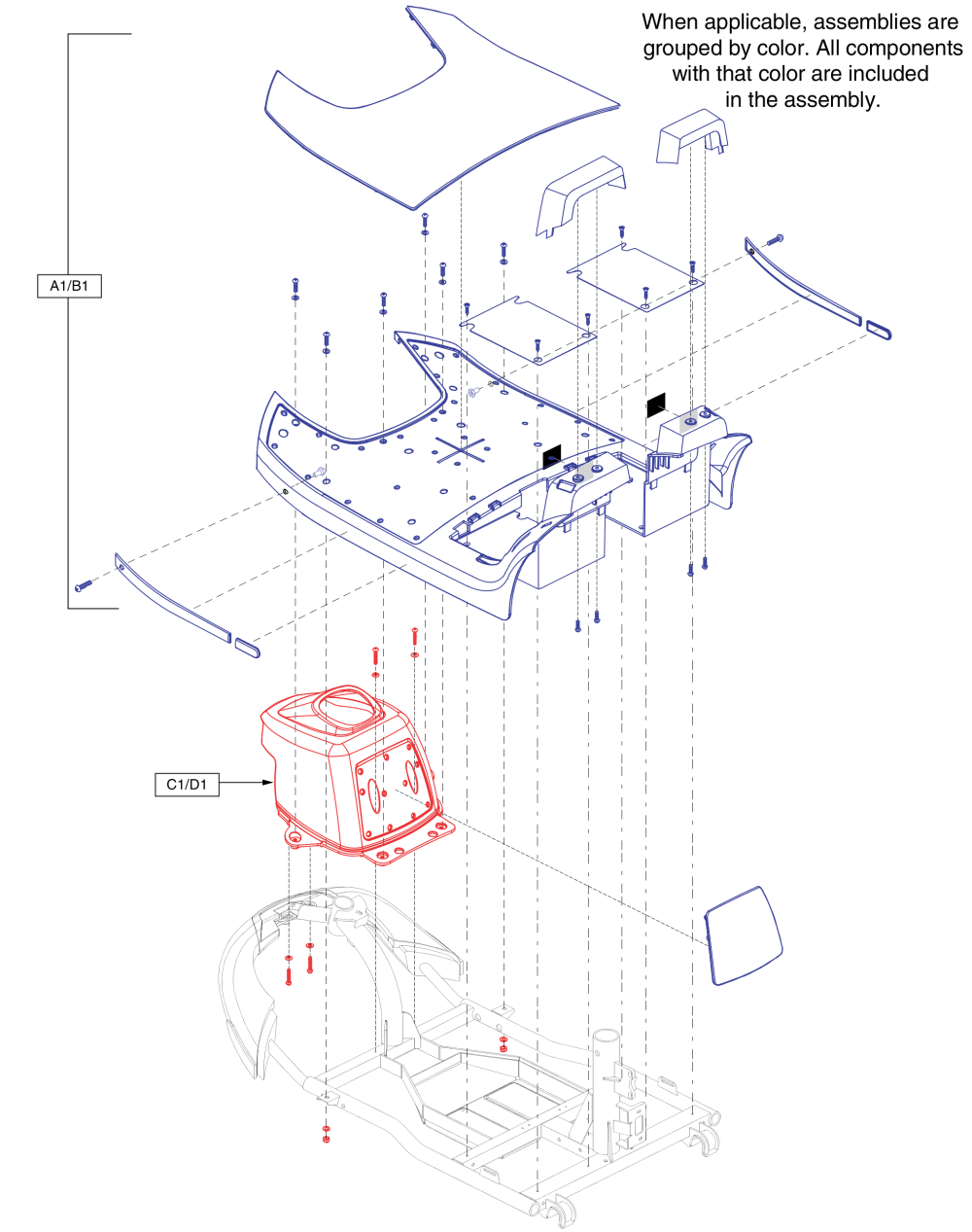 3 Wheel Front Body Shroud Assy, Victory 10.2 parts diagram