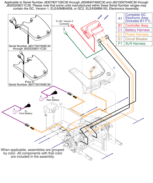 Electronics Assembly - Gc, Gen 2 parts diagram