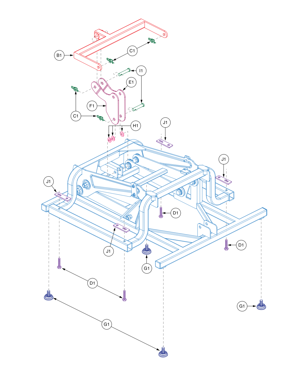 Lift Frame Assy, Frmasmb12238 parts diagram