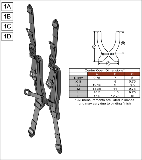 Center Opening Harness parts diagram