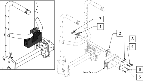 Omni2 Interface Mount For Manual Recline parts diagram