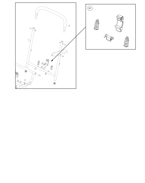 Jazzy® Carbon, Backrest Latch parts diagram