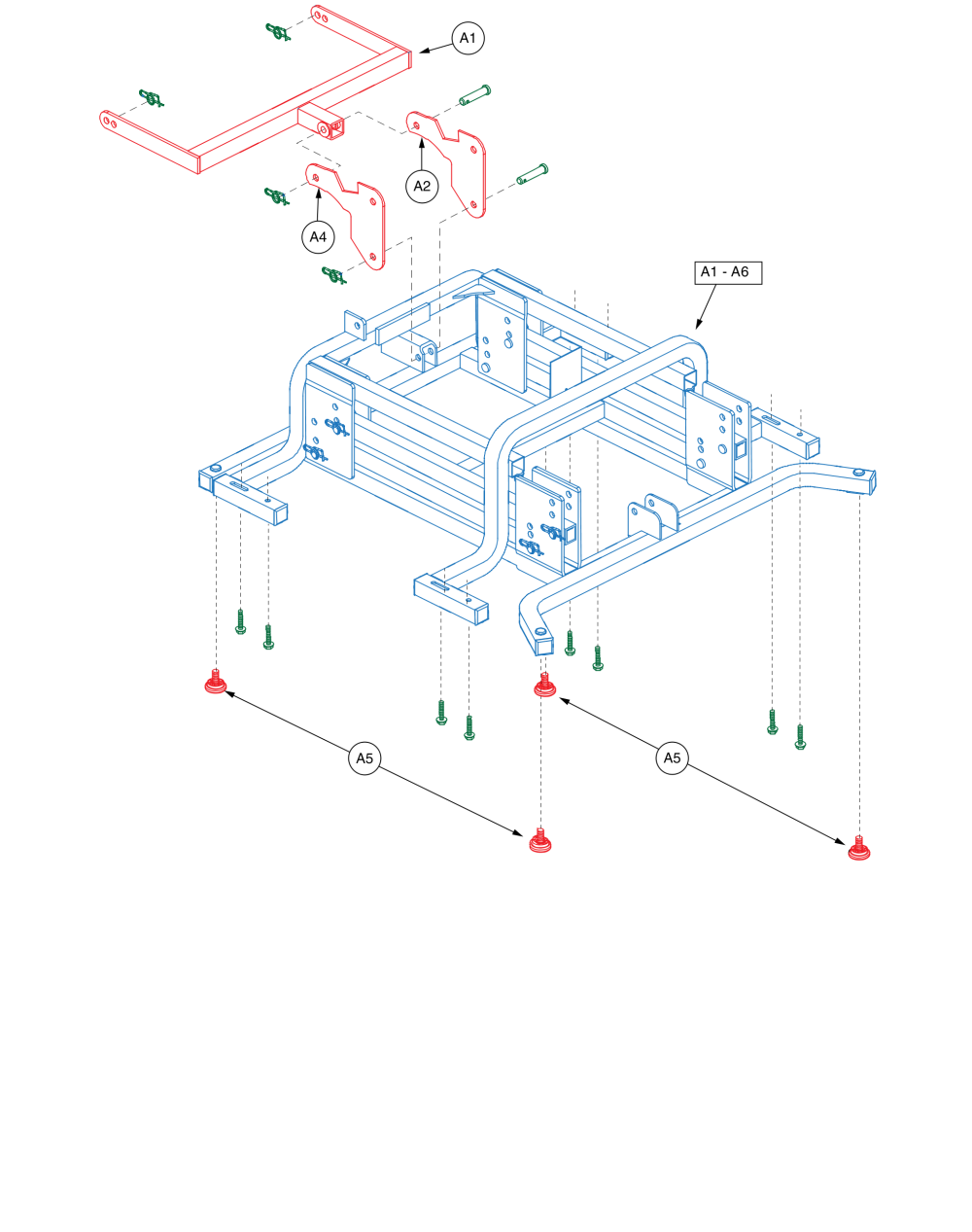 Lift Frame Assy, Infinite Position, Mec169497 parts diagram