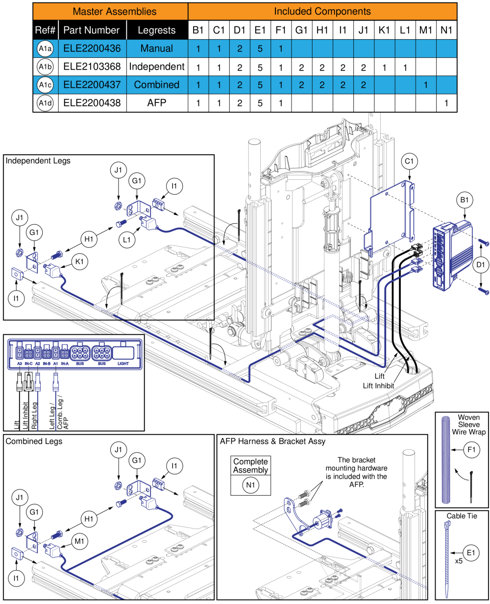 Ql3 Am3, Tb3 Lift (4front Series) parts diagram