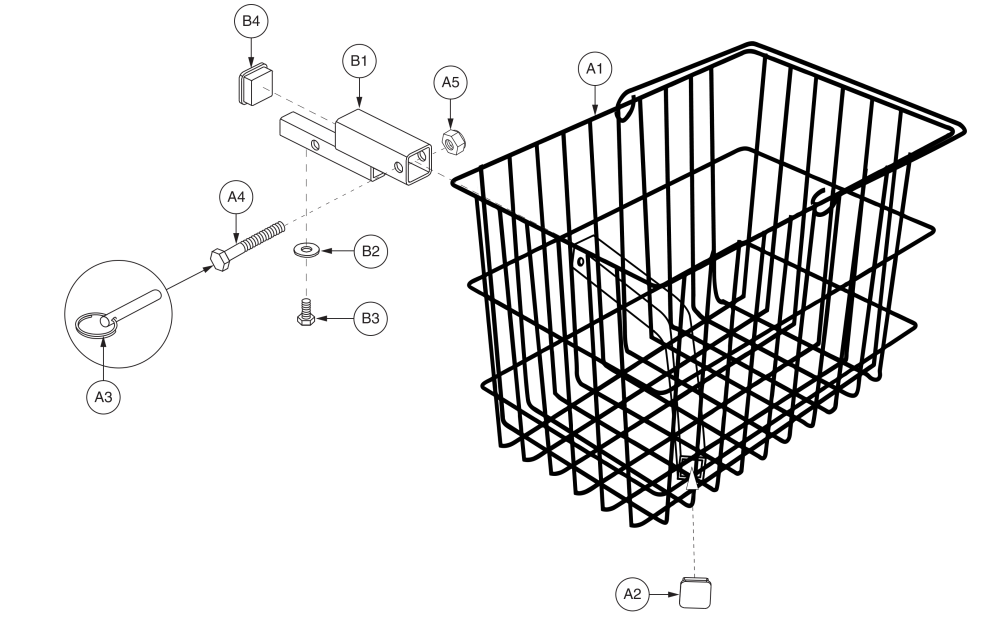 Basket Assembly - Synergy Seat parts diagram