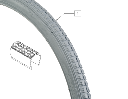 Kid Kart Pneumatic & Pneu. Airless Tire parts diagram