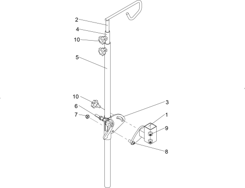 Iv Pole Kit For Mps parts diagram