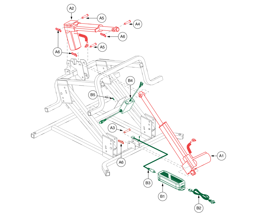 Nm101, Nm1850, Dual Motor Lift Chair parts diagram