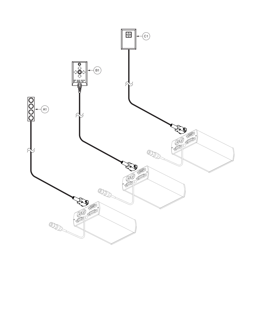 User Controls - 4 Push Button, 4-way Toggle, 4-way Button Toggle parts diagram