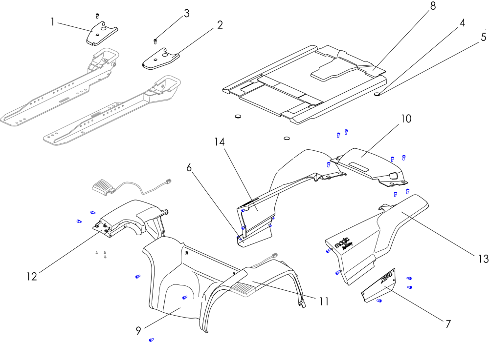 Shroud parts diagram