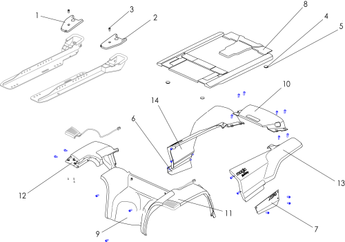 Shroud parts diagram