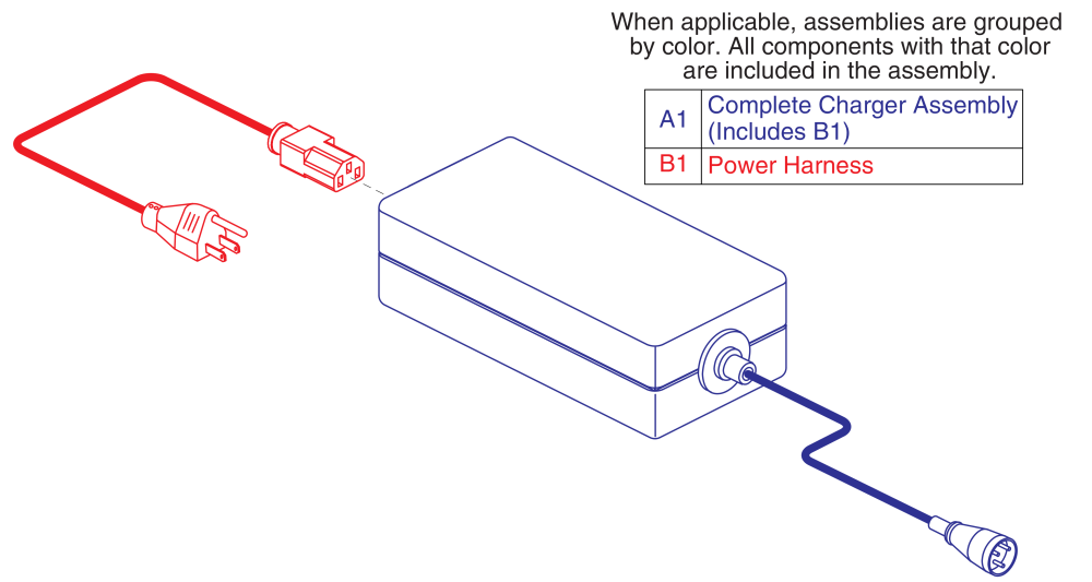 Charger Assy, Off-board, 2 Amp parts diagram