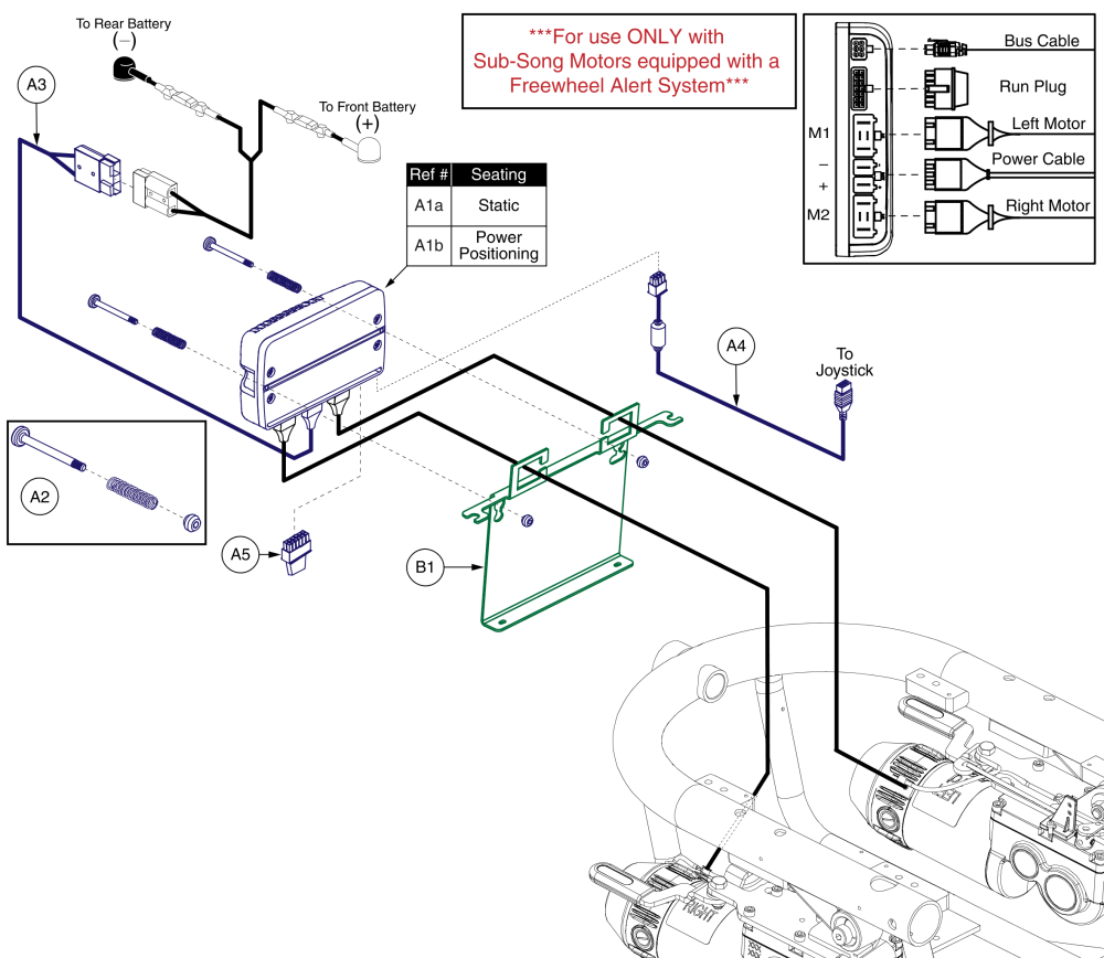 Ne+ Electronics, Static / Power Positioning, Sub-song Motors - J6 Va parts diagram