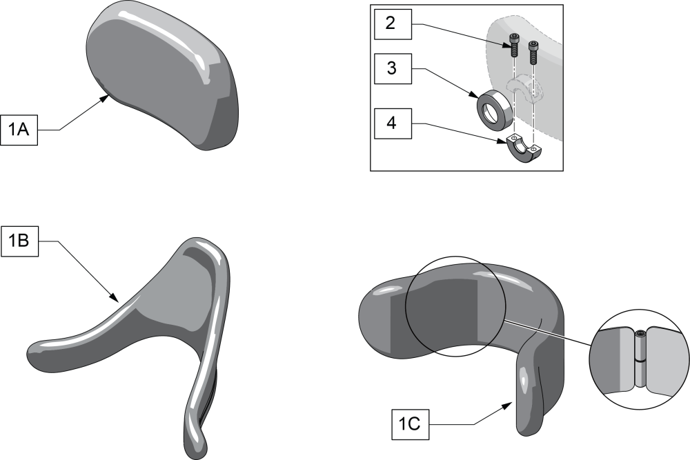 Headrests parts diagram