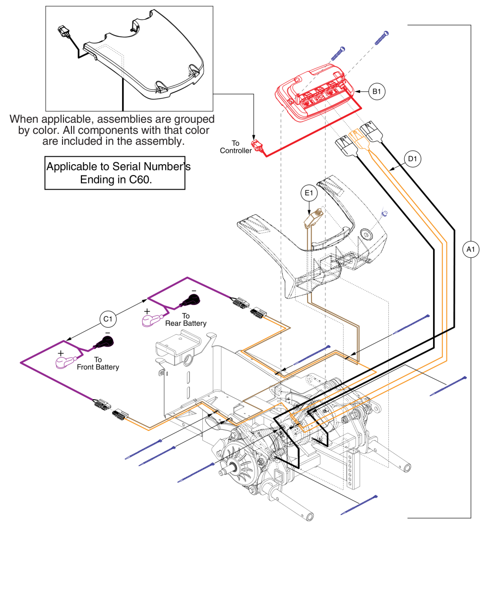 Electronics Assembly - Gc3, Low Cost, Group 2 parts diagram