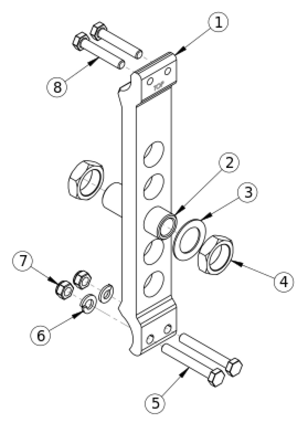 (discontinued) Catalyst 5vx Vertical Axle Plate parts diagram