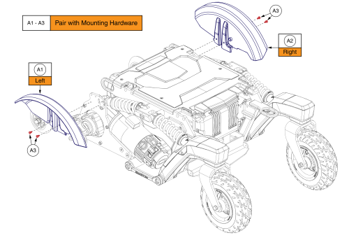 Standard Fenders, 4front 2 parts diagram