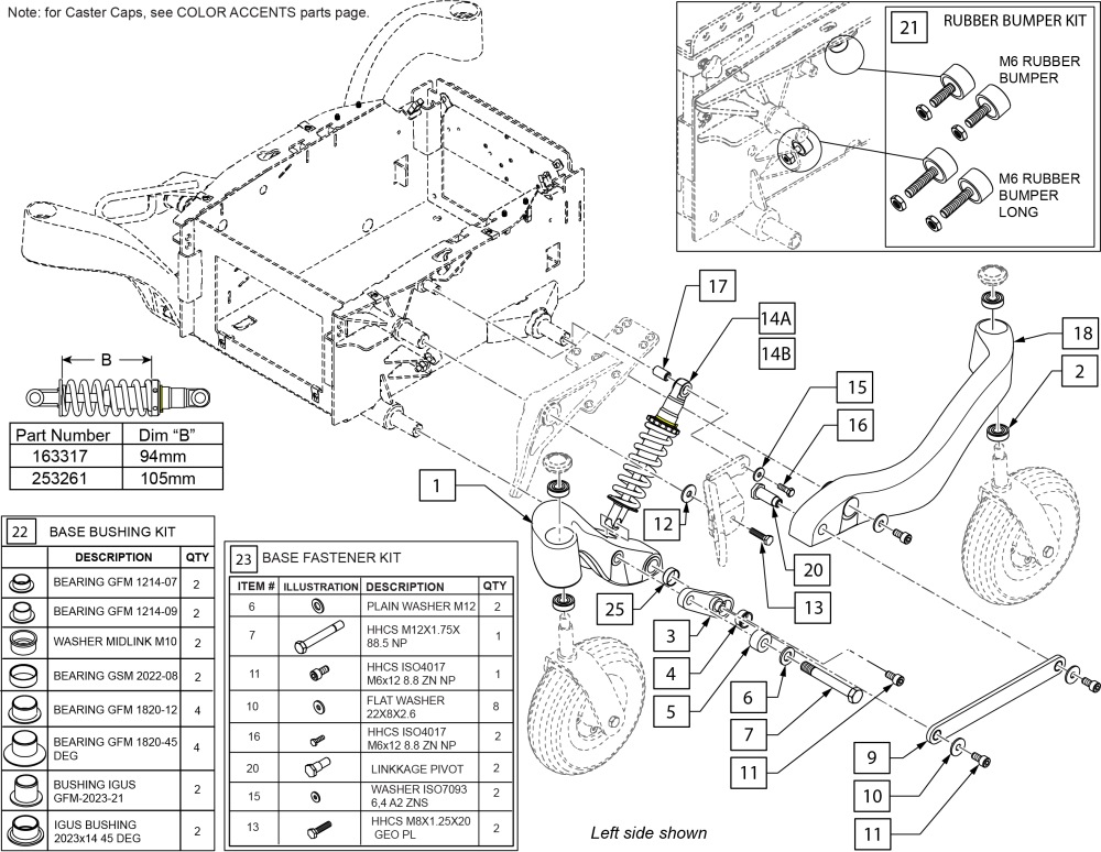 Q500 M / Q400 M - Suspension After 7/15/22 parts diagram