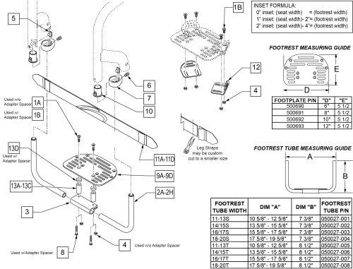 Platform Footrest parts diagram