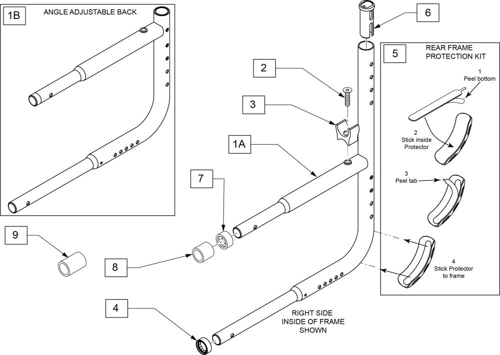 Rear Side Frame parts diagram