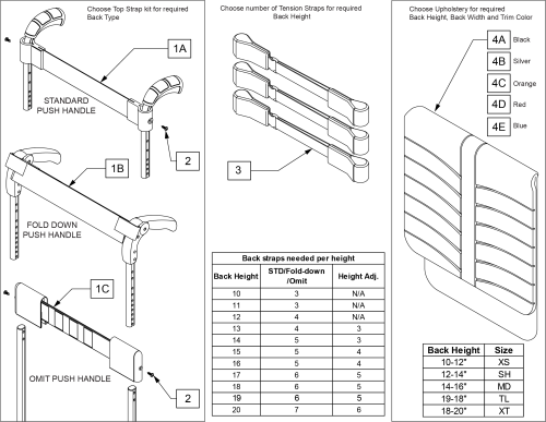 Exo Pro Tension Adj Upholstery parts diagram