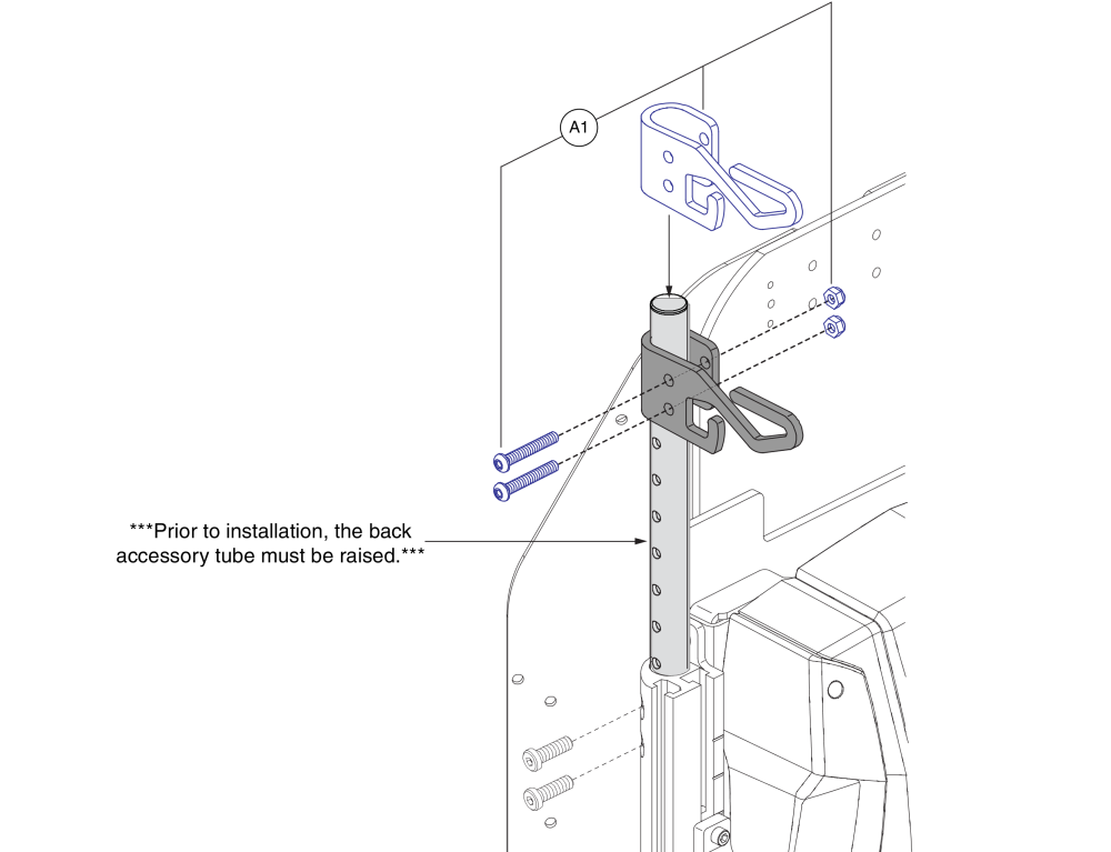 Personal Item Hook, Tb3 parts diagram