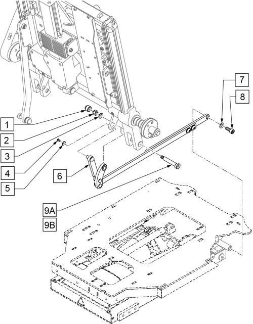 Up Armrest Linkage parts diagram