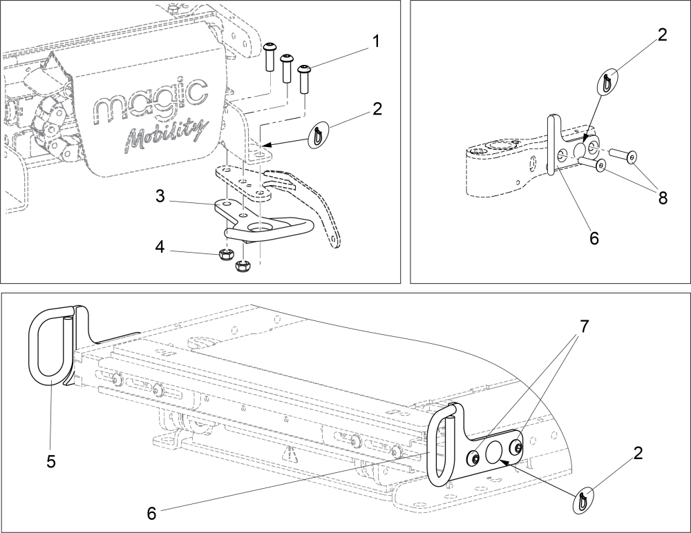 X8 Tie Down Kits (transit) parts diagram