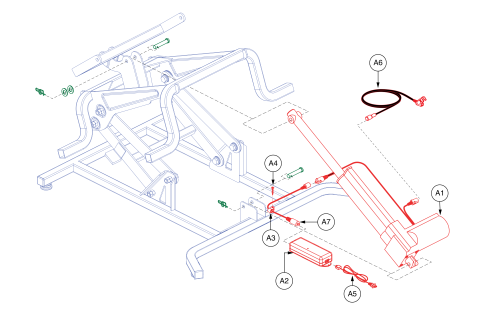 Single Motor Lift Chair parts diagram