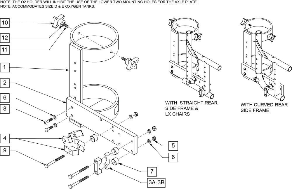 Oxygen Tank Holder parts diagram