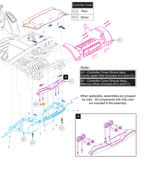 Rear Shouds And Fenders, All Colors, Pursuit Sport - Mv714 Us parts diagram