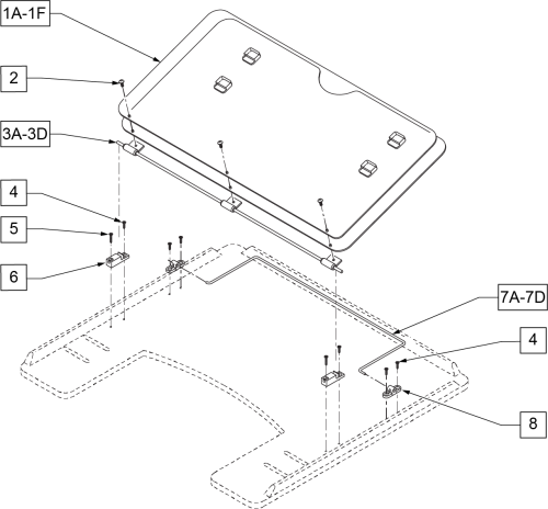 Hinged Overlay Removable parts diagram