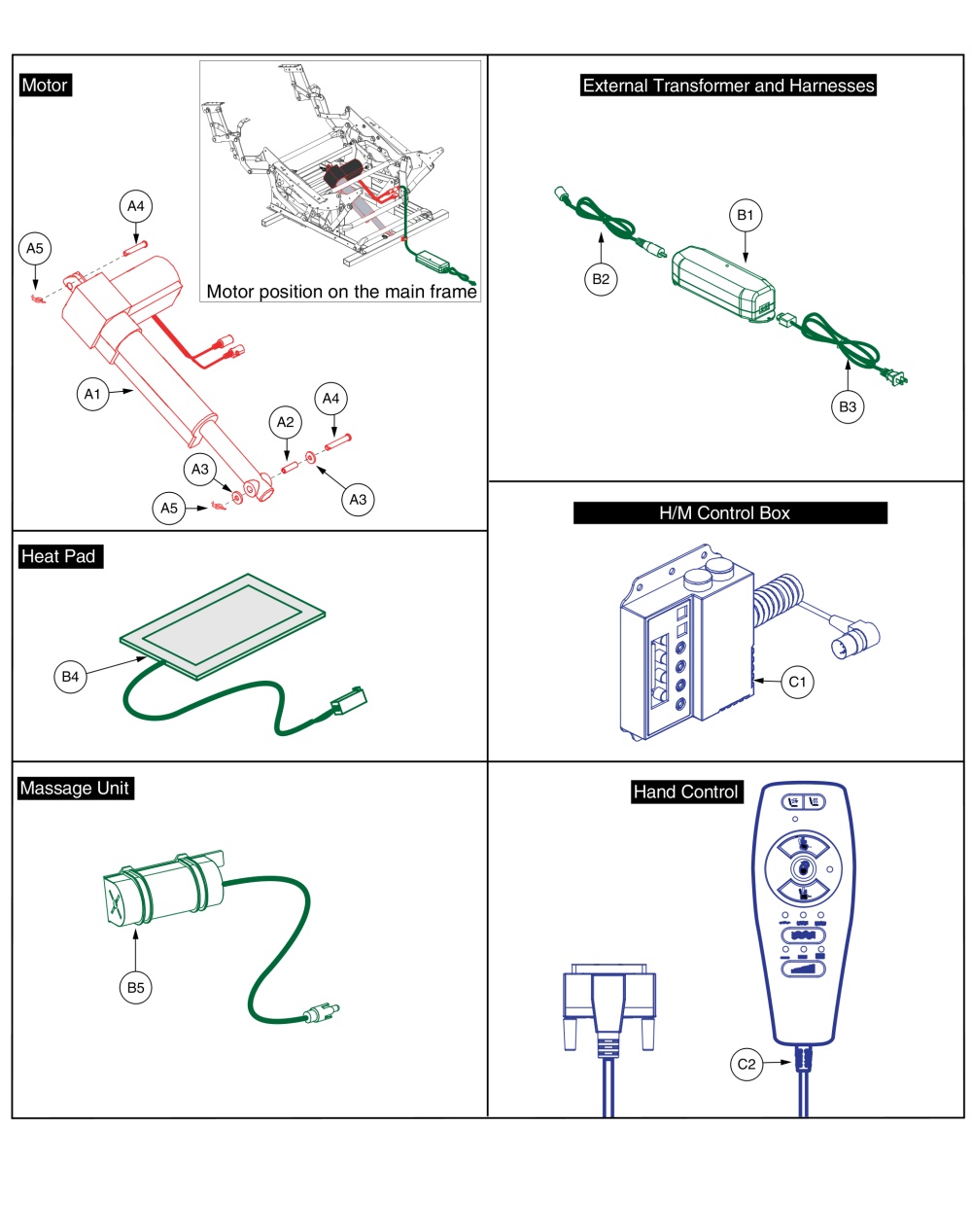 Lc835hm, Motor,dual Lead Motor, Wallhugger parts diagram