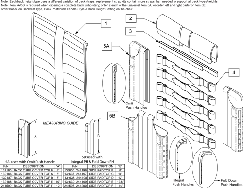 Tension Adjustable Exo Pro Upholstery Xenon 2 parts diagram
