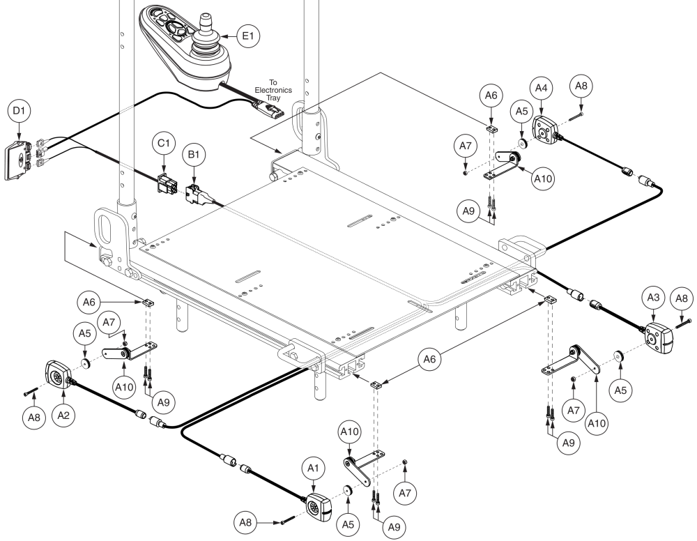 Led Lighting Assembly - Synergy Seating, Vr2 parts diagram