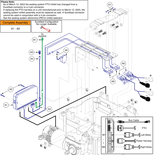Q-logic 2 Base Electronics, Tilt Thru Toggle, Q6 Edge Hd parts diagram