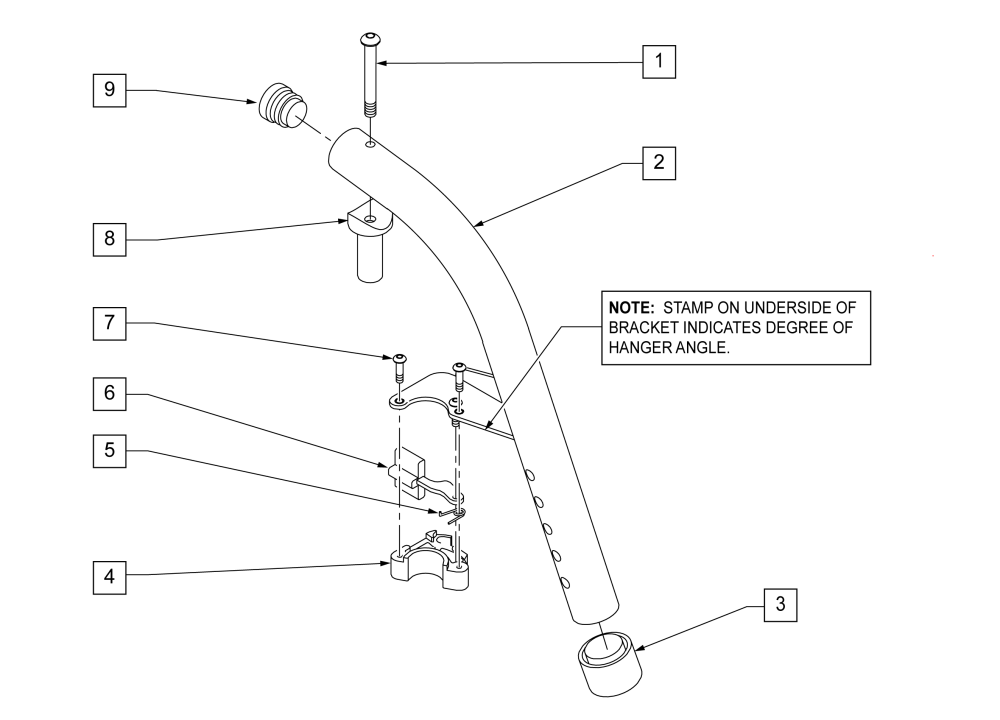 70 Deg S/a Hanger (disc.10-23-99) parts diagram