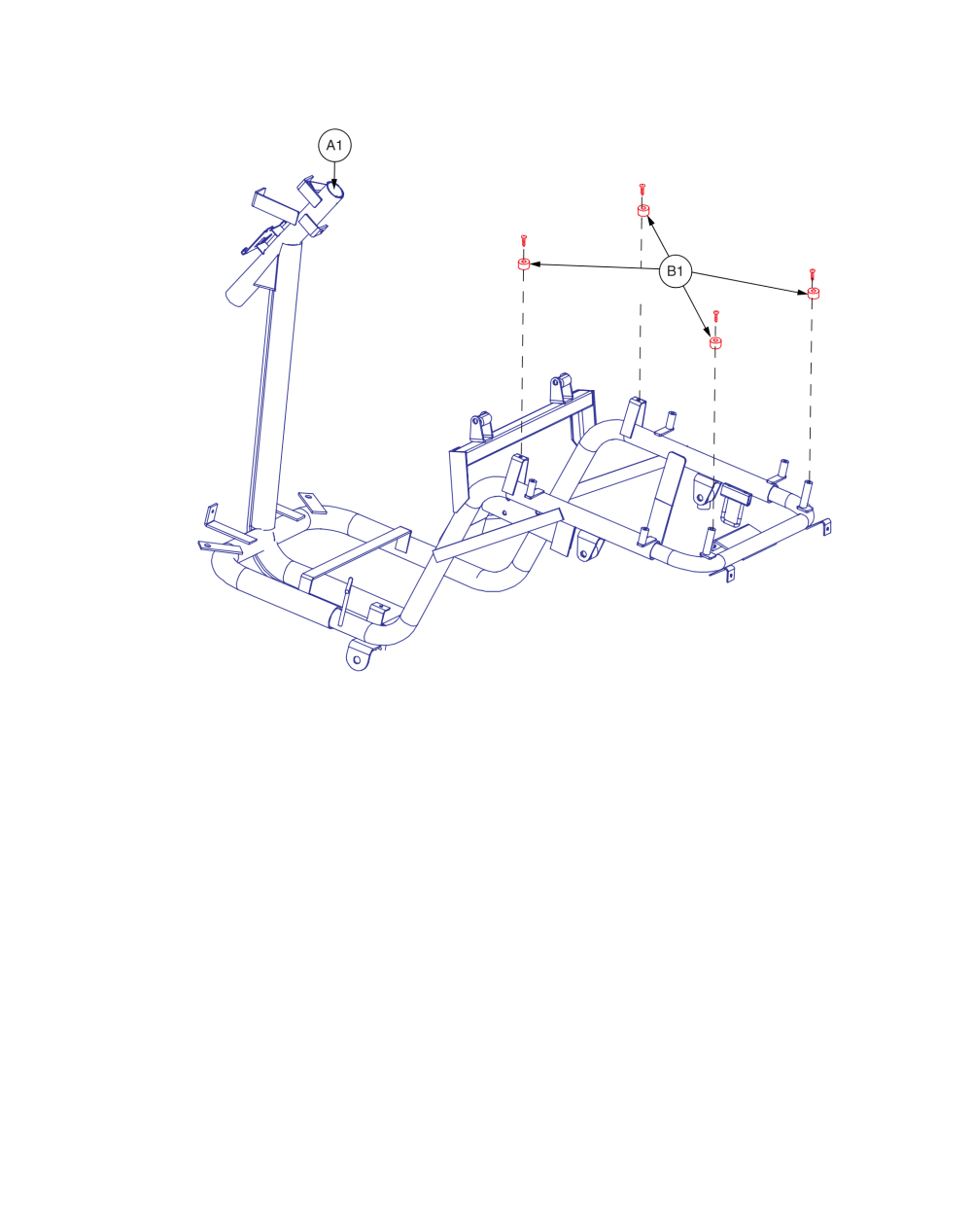 Main Frame Assy, Raptor parts diagram