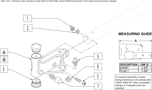 S/a Hanger Receiver Zippie Q300m & Zm310 parts diagram