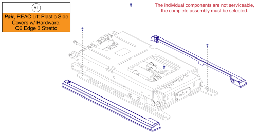 Stretto Plastic Side Covers, Reac Lift parts diagram