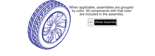 Flat- Free Drive Wheel Assembly, Jazzy Air 2 parts diagram