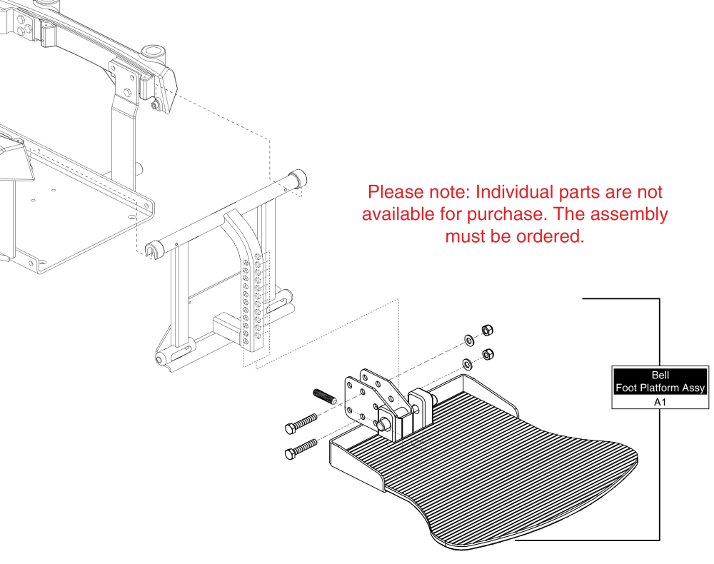 Bell Foot Platform, Q6000z parts diagram