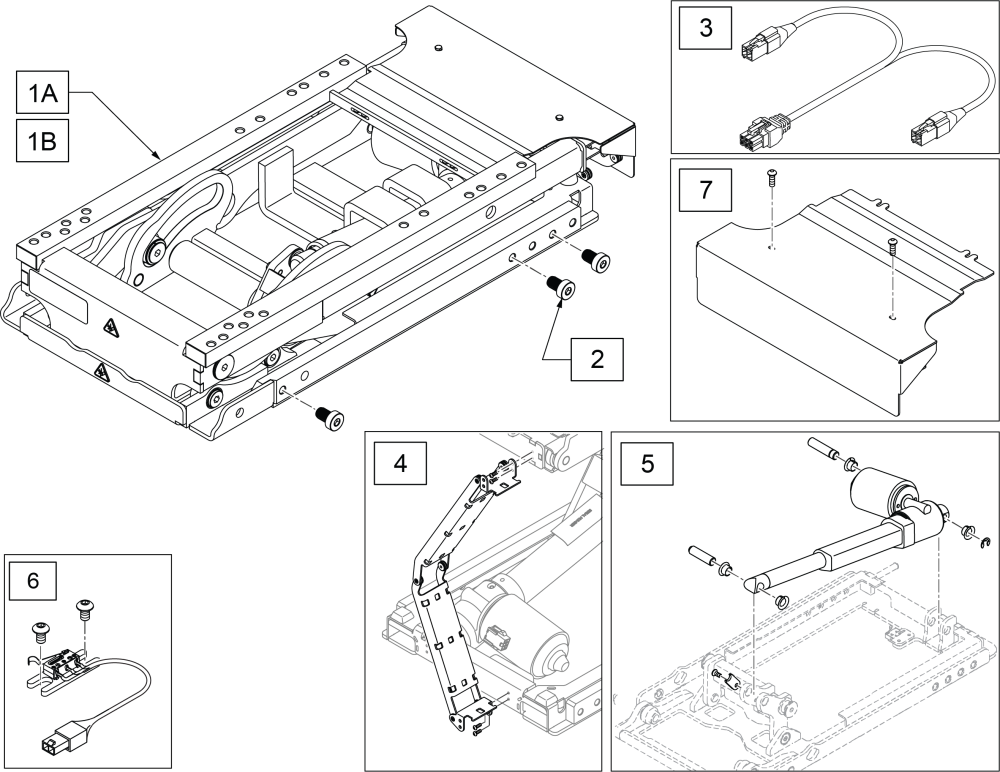 Zippie Q300m Lift Module After 7/12/24 parts diagram