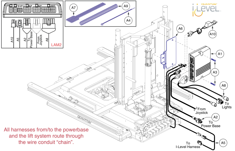 Lights Thru Lam2, Lift Only, Ne+ - Reac Lift/i-level (stretto Rear Door Lights) parts diagram